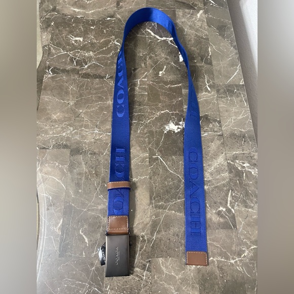 New! Size L Men’s (Authentic) Coach Print, Plaque Buckle Belt, 35Mm - Picture 3 of 8